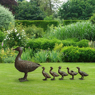 The Wood Duck family that always would (Bronze Sculpture)