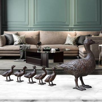 The Wood Duck family that always would (Bronze Sculpture)