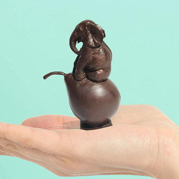 The Pearfect Elephant  (Bronze Sculpture, Pocket Size)