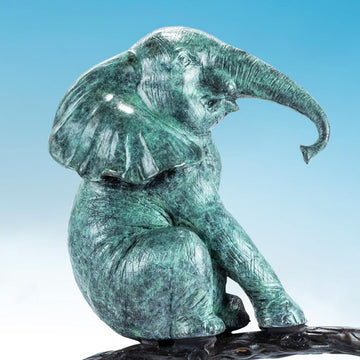 Elephant in a Tree of Love (Bronze Sculpture)