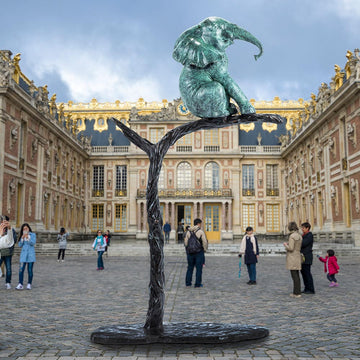 Elephant in a Tree of Love (Bronze Sculpture)