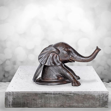 Elephant comes out into a better tomorrow (Bronze Sculpture, Pocket Size)