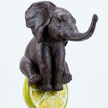 Elephants Love Lemons (Bronze Sculpture)