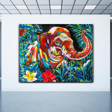 Long Live the Elephant in the Jungle (Original Painting)