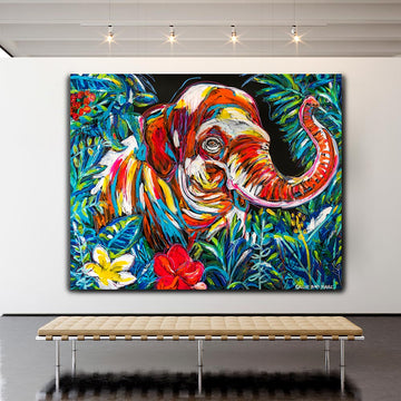 Long Live the Elephant in the Jungle (Original Painting)