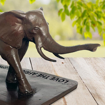 Love the African Elephant (Bronze Sculpture)