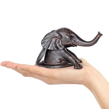 Elephant comes out into a better tomorrow (Bronze Sculpture, Pocket Size)