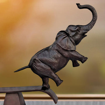 Elephants Make a Splash (Bronze Sculpture)