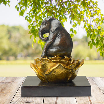 The Elephant Was in Golden Bloom (Bronze Sculpture, Small)