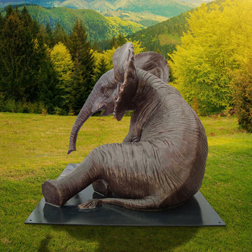 Wild Baby African Elephant (Bronze Sculpture)