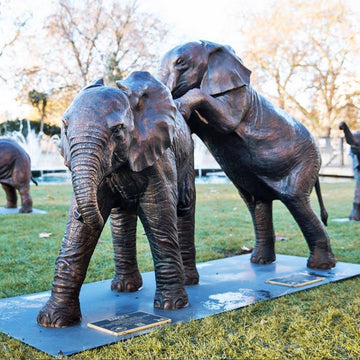Emoli and Tagwa Orphans (Bronze Sculpture)