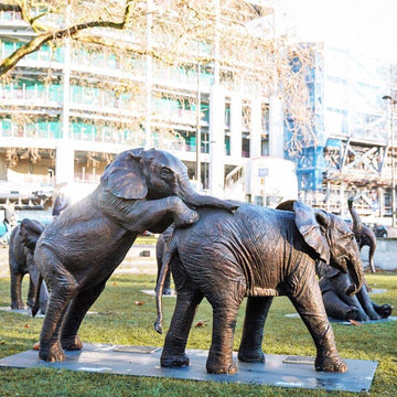 Emoli and Tagwa Orphans (Bronze Sculpture)