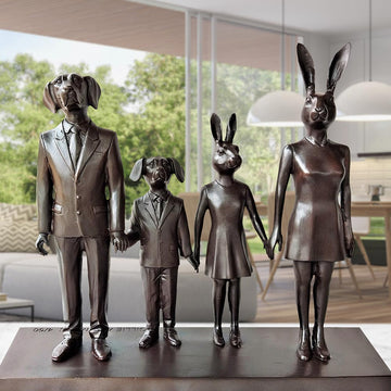 The Family That Stands Together (Bronze Sculpture)