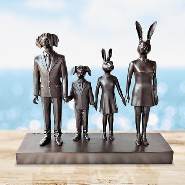 The Family That Stands Together (Bronze Sculpture)
