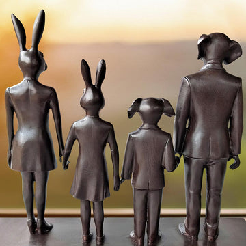 The Family That Stands Together (Bronze Sculpture)