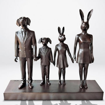 The Family That Stands Together (Bronze Sculpture)