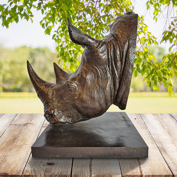 Fatu the Northern White Rhino was a Face of the Wild (Bronze Sculpture)