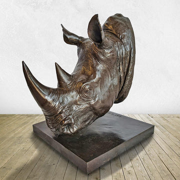 Fatu the Northern White Rhino was a Face of the Wild (Bronze Sculpture)