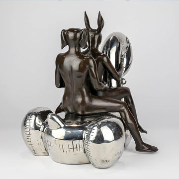 Flamingoes Would Keep Afloat in the Wildest Seas (Bronze Sculpture)