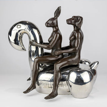 Flamingoes Would Keep Afloat in the Wildest Seas (Bronze Sculpture)