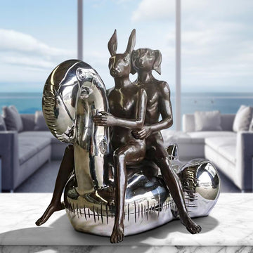 Flamingoes Would Keep Afloat in the Wildest Seas (Bronze Sculpture)