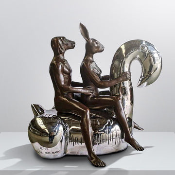 Flamingoes Would Keep Afloat in the Wildest Seas (Bronze Sculpture)