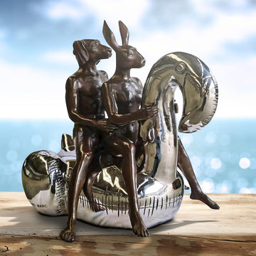 Flamingoes Would Keep Afloat in the Wildest Seas (Bronze Sculpture)