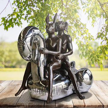 Flamingoes Would Keep Afloat in the Wildest Seas (Bronze Sculpture)