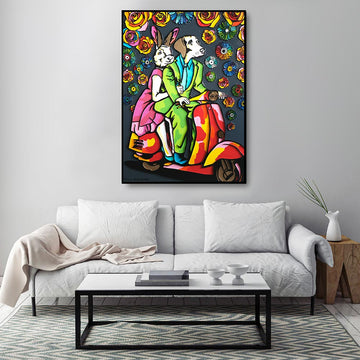Flowers made them happy (Original Painting)