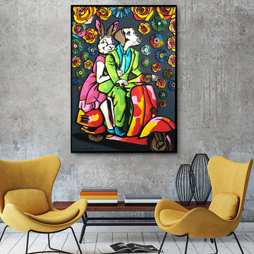 Flowers made them happy (Original Painting)