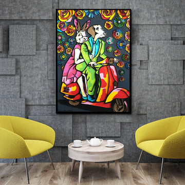 Flowers made them happy (Original Painting)