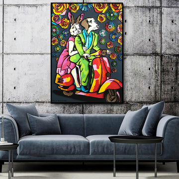 Flowers made them happy (Original Painting)