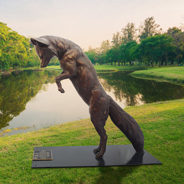 Wild Baby Arctic Fox (Bronze Sculpture)