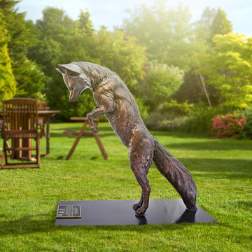 Wild Baby Arctic Fox (Bronze Sculpture)