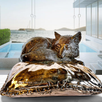 Sleeping Beauty Red Fox (Bronze Sculpture)