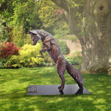 Wild Baby Arctic Fox (Bronze Sculpture)