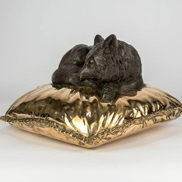 Sleeping Beauty Red Fox (Bronze Sculpture)