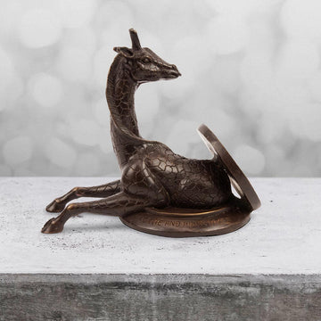 Giraffe Comes Into a Better Tomorrow (Bronze Sculpture, Pocket Size)