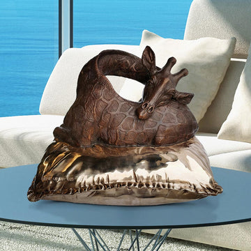 Sleeping Beauty Giraffe (Bronze Sculpture)