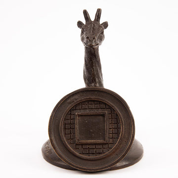Giraffe Comes Into a Better Tomorrow (Bronze Sculpture, Pocket Size)