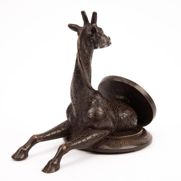 Giraffe Comes Into a Better Tomorrow (Bronze Sculpture, Pocket Size)
