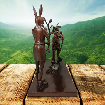They Were Planting a Beautiful Future (Bronze Sculpture)