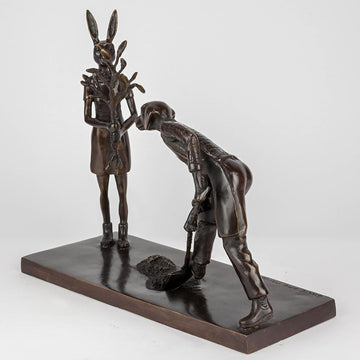 They Were Planting a Beautiful Future (Bronze Sculpture)