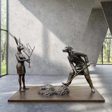 They Were Planting a Greener Future (Bronze Sculpture)