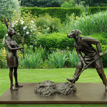 They Were Planting a Greener Future (Bronze Sculpture)