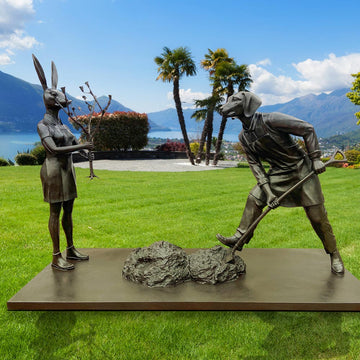 They Were Planting a Greener Future (Bronze Sculpture)