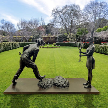 They Were Planting a Greener Future (Bronze Sculpture)