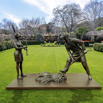 They Were Planting a Greener Future (Bronze Sculpture)