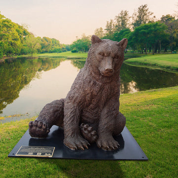 Wild Baby Marsican Brown Bear (Bronze Sculpture)