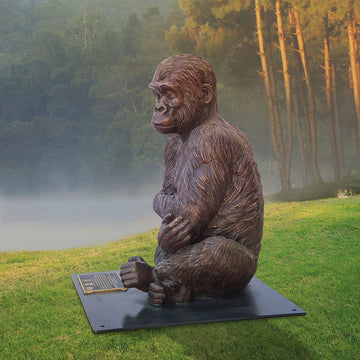 Wild Baby Western Lowland Gorilla (Bronze Sculpture)